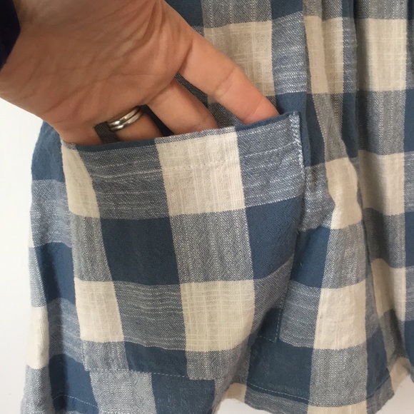 NWOT Yound and Free Checkered Linen Dress - Picture 3 of 5